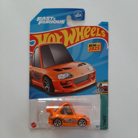 '94 Toyota Supra Hot Wheels 2023 Tooned Collection Fast & Furious Orange Car - Picture 11 of 11